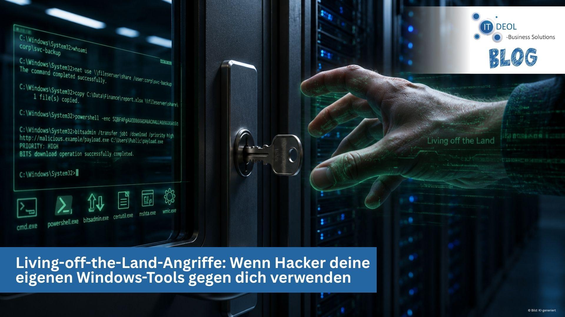 Living-off-the-Land-Angriffe: Wenn Hacker deine eigenen Windows-Tools gegen dich verwenden